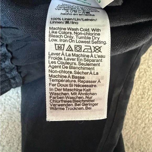 J. Crew Harbor pant in linen, black, size XS extra small - Picture 7 of 7